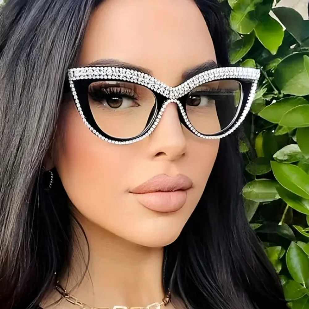 +3.00 Cat eye with Rhinestones reading glasses readers